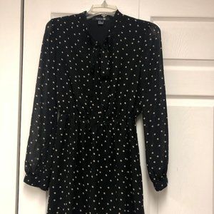Long Sleve Poka Dot Dress